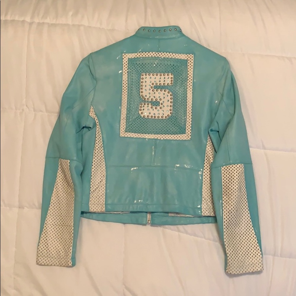 Wilson’s Leather Turquoise Coat!
